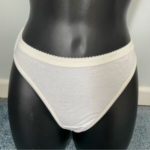 Victoria's Secret bikini panty 100% cotton signature y2k vintage white small nwt